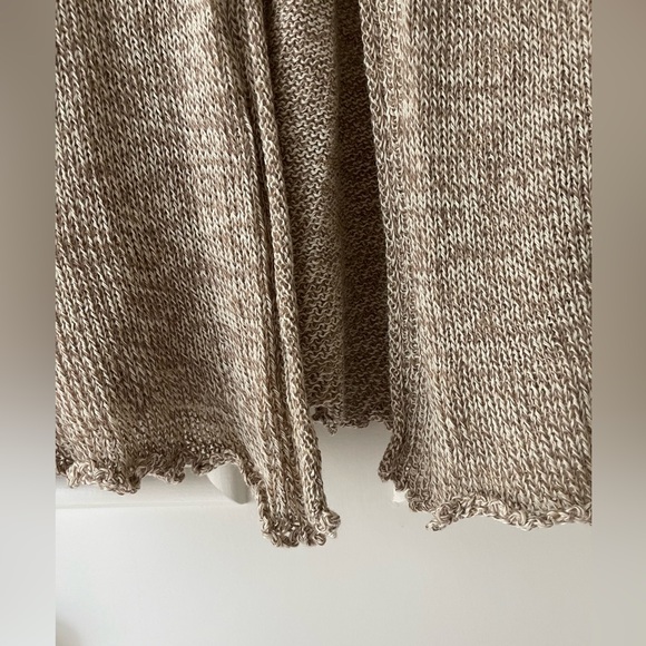 Amano Tan Lettuce Edge Knit Cardigan - Picture 5 of 9